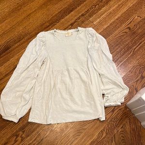 White NATION long sleeve top size small. Good condition